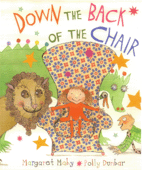 DOWN THE BACK OF THE CHAIR